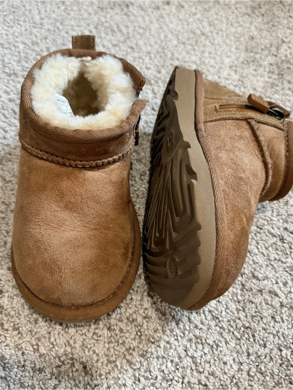 Ugg Toddler Brown Shearling-Lined Booties